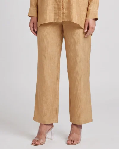 Female Bottom Wide Hem Loose Fit Pant | Burly Wood