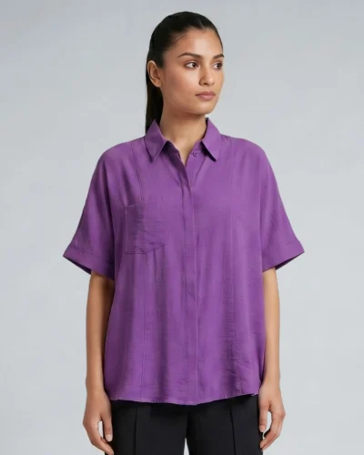 Female Loose Fit Casual Top | Violet