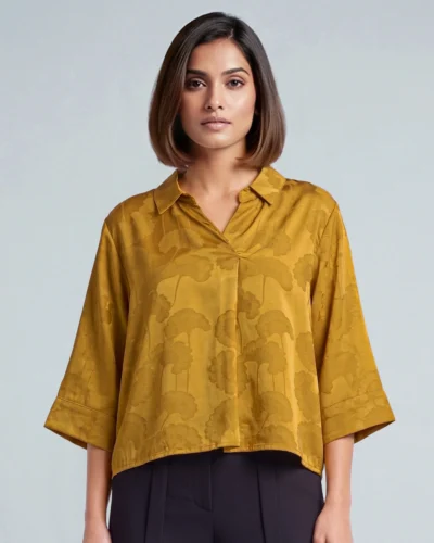 Female Loose Fit Casual Top | Jade Yellow