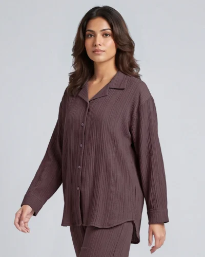 Female Loose Fit Casual Top | Lavender Herb