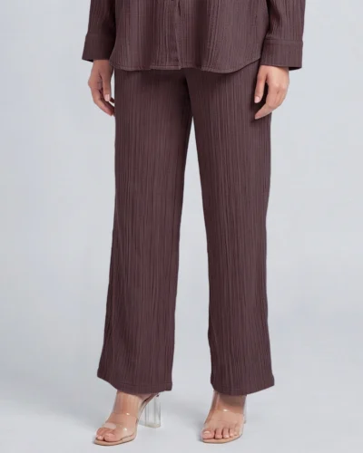 Female Bottom Wide Hem Loose Fit Pant | Lavender Herb